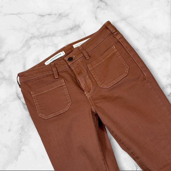 Anthropologie Denim - Anthropologie Pilcro High Rise‎ Skinny Bootcut Flare Jean Brown Sz 28 Terracotta